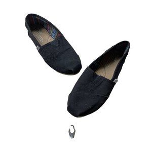 Toms Black Women's Slip On Shoes Size 6 Good Condition